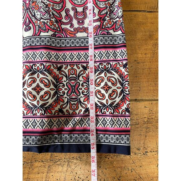 Womens‎ Vince Camuto Sleeveless Paisley Pink Stretchy Knee Length Dress Size 6 - Picture 10 of 10